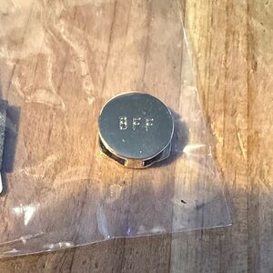 Gold round disk “BFF” keep collective charm